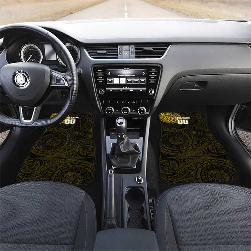 Personalized Richmond Tigers Polynesian Car Mats Tribal Chest and Sleeve Tattoo Heritage Warrior
