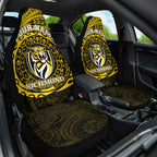 Personalized Richmond Tigers Polynesian Car Seat Cover Tribal Chest and Sleeve Tattoo Heritage Warrior