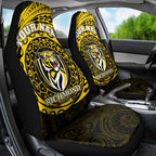 Personalized Richmond Tigers Polynesian Car Seat Cover Tribal Chest and Sleeve Tattoo Heritage Warrior