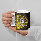 Personalized Richmond Tigers Polynesian Ceramic Mug Tribal Chest and Sleeve Tattoo Heritage Warrior