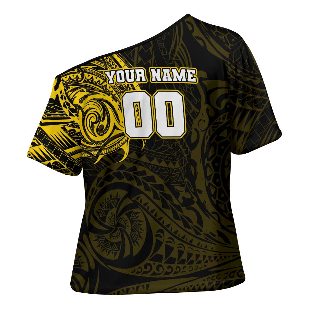 Personalized Richmond Tigers Polynesian Cross Shoulder Shirt Tribal Chest and Sleeve Tattoo Heritage Warrior
