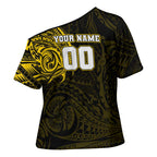 Personalized Richmond Tigers Polynesian Cross Shoulder Shirt Tribal Chest and Sleeve Tattoo Heritage Warrior