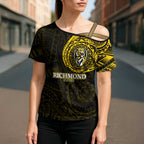Personalized Richmond Tigers Polynesian Cross Shoulder Shirt Tribal Chest and Sleeve Tattoo Heritage Warrior