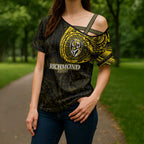 Personalized Richmond Tigers Polynesian Cross Shoulder Shirt Tribal Chest and Sleeve Tattoo Heritage Warrior