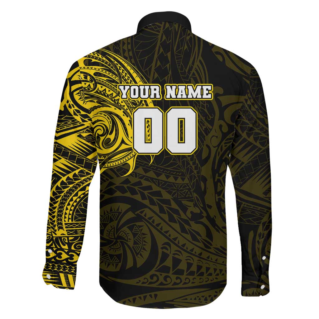 Personalized Richmond Tigers Polynesian Family Matching Off Shoulder Maxi Dress and Hawaiian Shirt Tribal Chest and Sleeve Tattoo Heritage Warrior