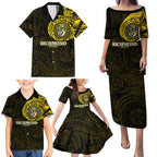 Personalized Richmond Tigers Polynesian Family Matching Puletasi and Hawaiian Shirt Tribal Chest and Sleeve Tattoo Heritage Warrior