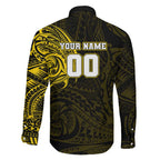 Personalized Richmond Tigers Polynesian Family Matching Summer Maxi Dress and Hawaiian Shirt Tribal Chest and Sleeve Tattoo Heritage Warrior