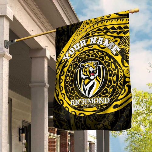 Personalized Richmond Tigers Polynesian Garden Flag Tribal Chest and Sleeve Tattoo Heritage Warrior