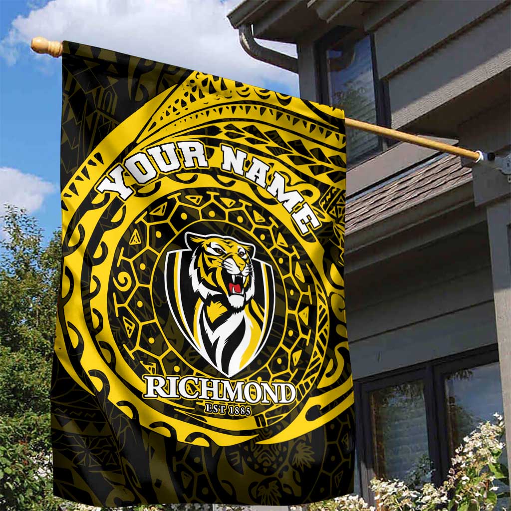 Personalized Richmond Tigers Polynesian Garden Flag Tribal Chest and Sleeve Tattoo Heritage Warrior