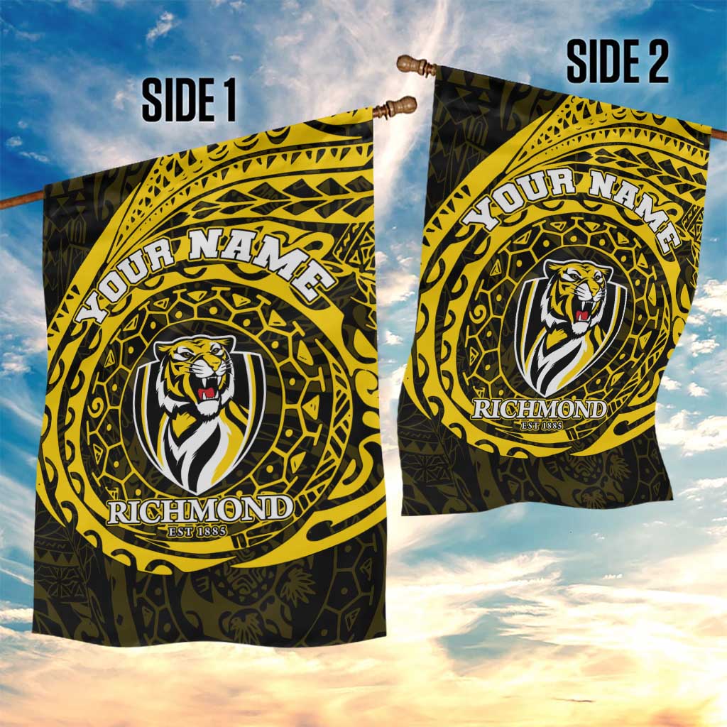 Personalized Richmond Tigers Polynesian Garden Flag Tribal Chest and Sleeve Tattoo Heritage Warrior