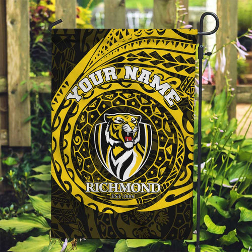 Personalized Richmond Tigers Polynesian Garden Flag Tribal Chest and Sleeve Tattoo Heritage Warrior