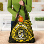 Personalized Richmond Tigers Polynesian Grocery Bag Tribal Chest and Sleeve Tattoo Heritage Warrior