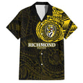 Personalized Richmond Tigers Polynesian Hawaiian Shirt Tribal Chest and Sleeve Tattoo Heritage Warrior