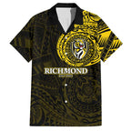 Personalized Richmond Tigers Polynesian Hawaiian Shirt Tribal Chest and Sleeve Tattoo Heritage Warrior