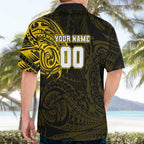 Personalized Richmond Tigers Polynesian Hawaiian Shirt Tribal Chest and Sleeve Tattoo Heritage Warrior