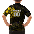 Personalized Richmond Tigers Polynesian Hawaiian Shirt Tribal Chest and Sleeve Tattoo Heritage Warrior