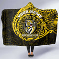 Personalized Richmond Tigers Polynesian Hooded Blanket Tribal Chest and Sleeve Tattoo Heritage Warrior