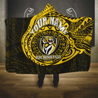 Personalized Richmond Tigers Polynesian Hooded Blanket Tribal Chest and Sleeve Tattoo Heritage Warrior