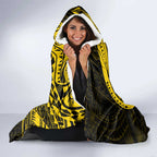 Personalized Richmond Tigers Polynesian Hooded Blanket Tribal Chest and Sleeve Tattoo Heritage Warrior