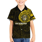 Personalized Richmond Tigers Polynesian Kid Hawaiian Shirt Tribal Chest and Sleeve Tattoo Heritage Warrior