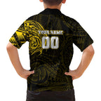 Personalized Richmond Tigers Polynesian Kid Hawaiian Shirt Tribal Chest and Sleeve Tattoo Heritage Warrior