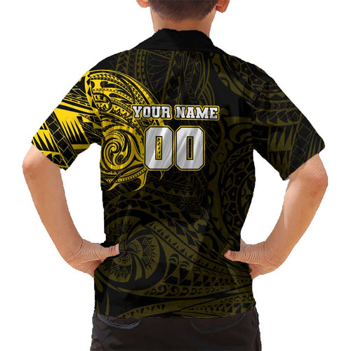 Personalized Richmond Tigers Polynesian Kid Hawaiian Shirt Tribal Chest and Sleeve Tattoo Heritage Warrior