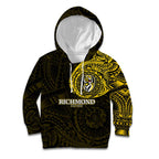 Personalized Richmond Tigers Polynesian Kid Hoodie Tribal Chest and Sleeve Tattoo Heritage Warrior