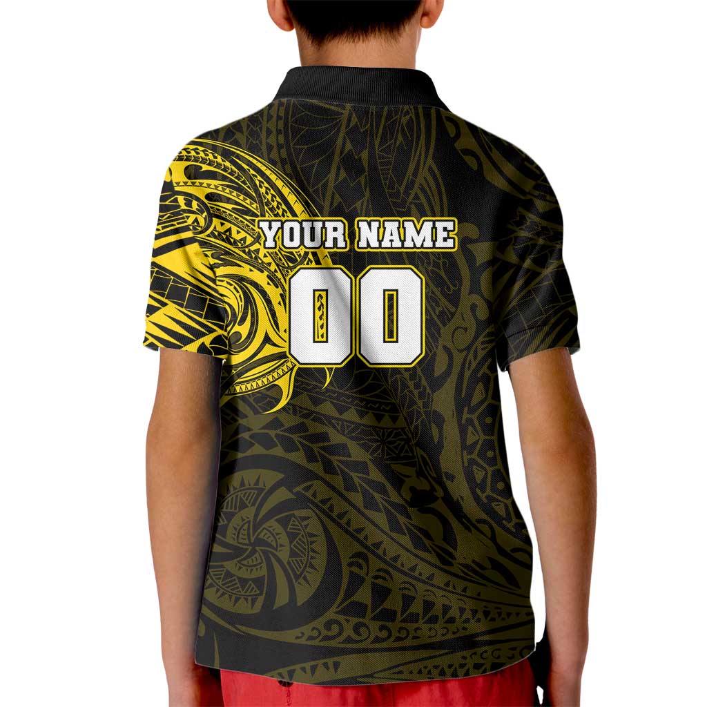 Personalized Richmond Tigers Polynesian Kid Polo Shirt Tribal Chest and Sleeve Tattoo Heritage Warrior