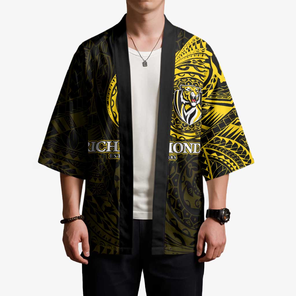 Personalized Richmond Tigers Polynesian Kimono Tribal Chest and Sleeve Tattoo Heritage Warrior