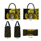 Personalized Richmond Tigers Polynesian Leather Bag Tribal Chest and Sleeve Tattoo Heritage Warrior