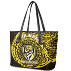 Personalized Richmond Tigers Polynesian Leather Tote Bag Tribal Chest and Sleeve Tattoo Heritage Warrior