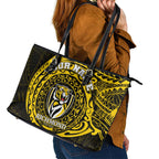 Personalized Richmond Tigers Polynesian Leather Tote Bag Tribal Chest and Sleeve Tattoo Heritage Warrior