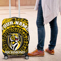 Personalized Richmond Tigers Polynesian Luggage Cover Tribal Chest and Sleeve Tattoo Heritage Warrior
