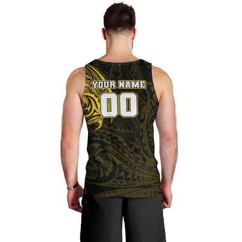Personalized Richmond Tigers Polynesian Men Tank Top Tribal Chest and Sleeve Tattoo Heritage Warrior