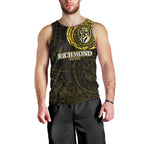 Personalized Richmond Tigers Polynesian Men Tank Top Tribal Chest and Sleeve Tattoo Heritage Warrior