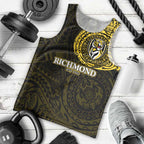 Personalized Richmond Tigers Polynesian Men Tank Top Tribal Chest and Sleeve Tattoo Heritage Warrior