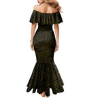 Personalized Richmond Tigers Polynesian Mermaid Dress Tribal Chest and Sleeve Tattoo Heritage Warrior