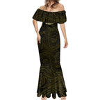 Personalized Richmond Tigers Polynesian Mermaid Dress Tribal Chest and Sleeve Tattoo Heritage Warrior