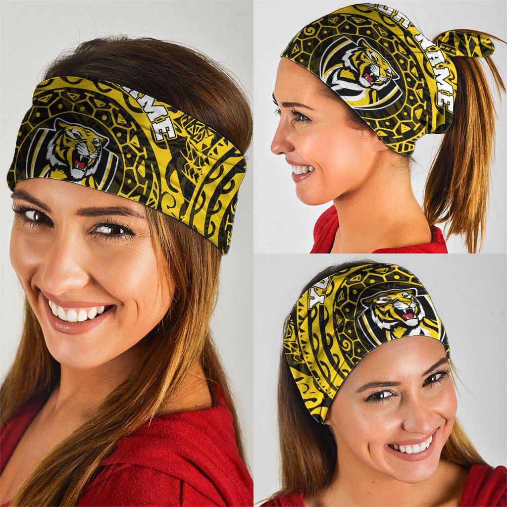 Personalized Richmond Tigers Polynesian Neck Gaiter Tribal Chest and Sleeve Tattoo Heritage Warrior