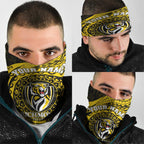 Personalized Richmond Tigers Polynesian Neck Gaiter Tribal Chest and Sleeve Tattoo Heritage Warrior