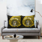 Personalized Richmond Tigers Polynesian Pillow Cover Tribal Chest and Sleeve Tattoo Heritage Warrior