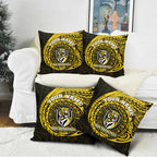 Personalized Richmond Tigers Polynesian Pillow Cover Tribal Chest and Sleeve Tattoo Heritage Warrior