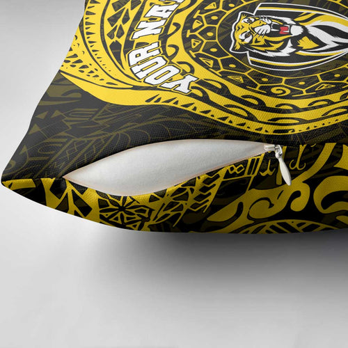 Personalized Richmond Tigers Polynesian Pillow Cover Tribal Chest and Sleeve Tattoo Heritage Warrior