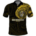 Personalized Richmond Tigers Polynesian Polo Shirt Tribal Chest and Sleeve Tattoo Heritage Warrior