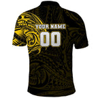 Personalized Richmond Tigers Polynesian Polo Shirt Tribal Chest and Sleeve Tattoo Heritage Warrior