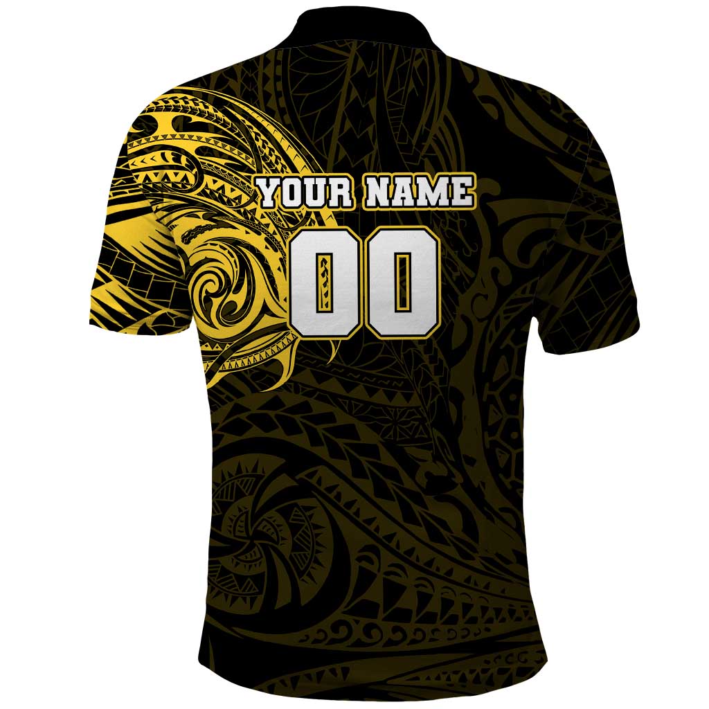 Personalized Richmond Tigers Polynesian Polo Shirt Tribal Chest and Sleeve Tattoo Heritage Warrior