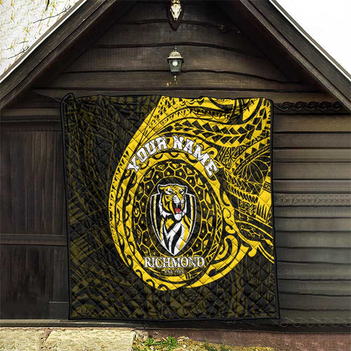 Personalized Richmond Tigers Polynesian Quilt Tribal Chest and Sleeve Tattoo Heritage Warrior