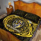 Personalized Richmond Tigers Polynesian Quilt Bed Set Tribal Chest and Sleeve Tattoo Heritage Warrior