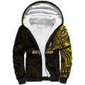 Personalized Richmond Tigers Polynesian Sherpa Hoodie Tribal Chest and Sleeve Tattoo Heritage Warrior
