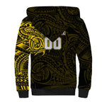 Personalized Richmond Tigers Polynesian Sherpa Hoodie Tribal Chest and Sleeve Tattoo Heritage Warrior